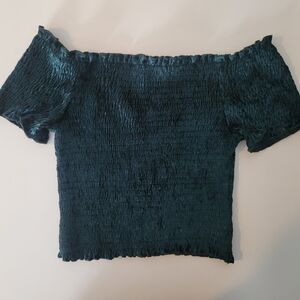 Green Off-shoulder Top